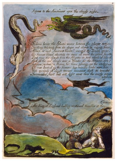 América una Profecía copia una placa 06 de William Blake